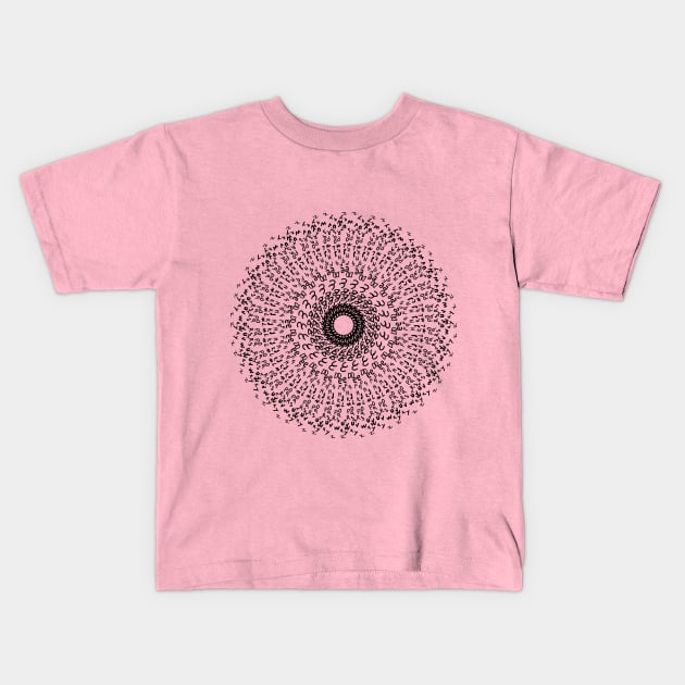 mandala dotted alphabets art shirt Kids T-Shirt by TATOH